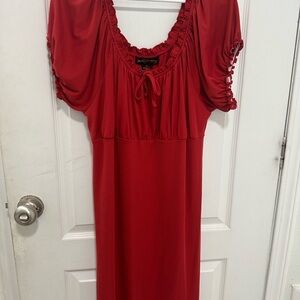 Casual Red Women's Dress